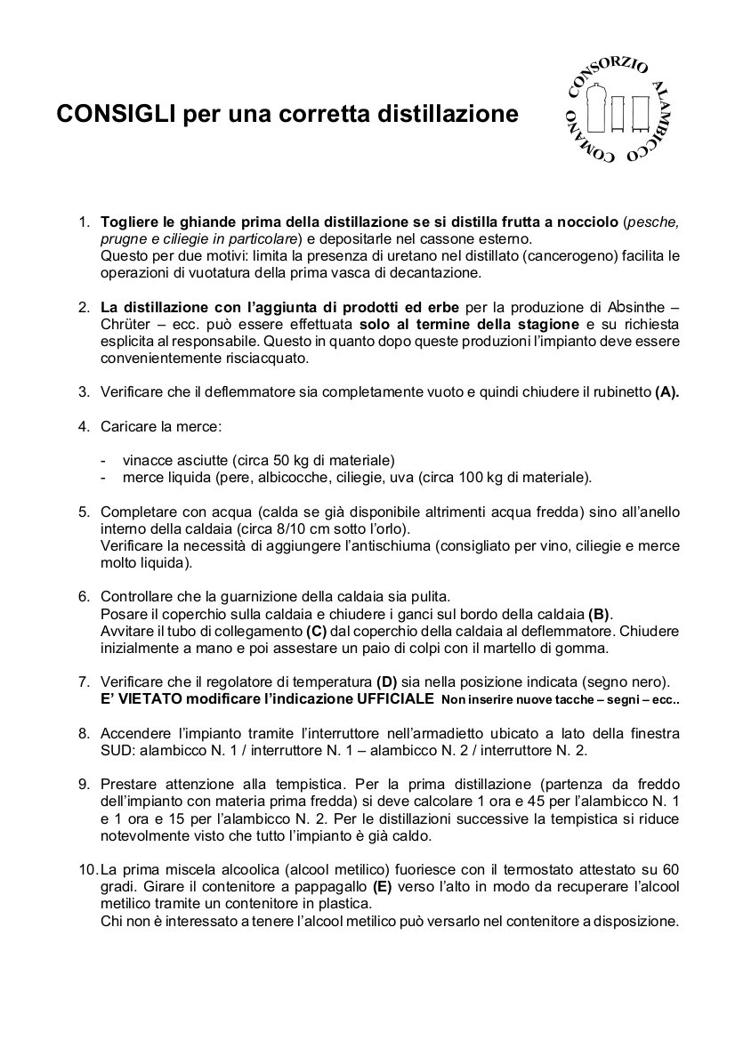 Consigli tecnici